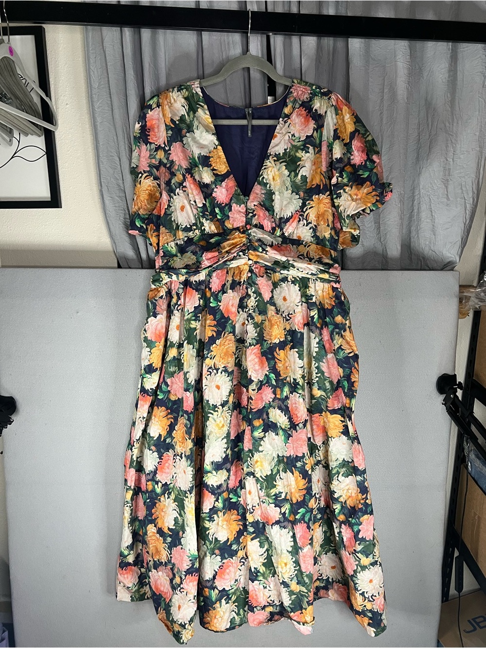 Anthropologie Katerina button front floral dress sz 2X